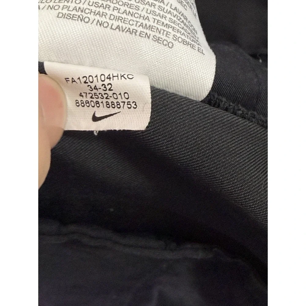 Nike Golf Dress Pants Mens 34x32 Black Straight Dri Fit Casual Athletic Stretch - Picture 9 of 10